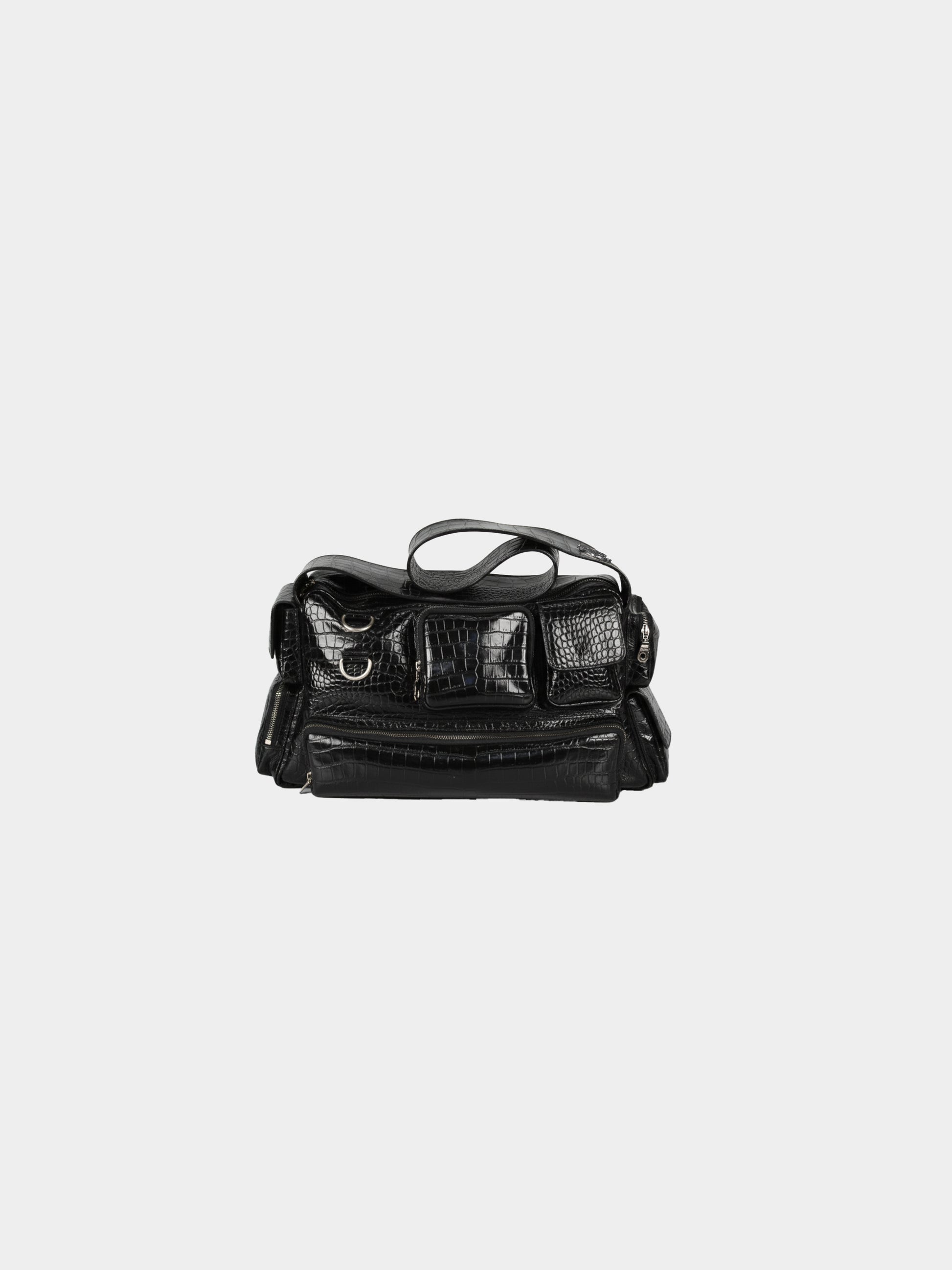Boom Boom Black Glossy Croco Print