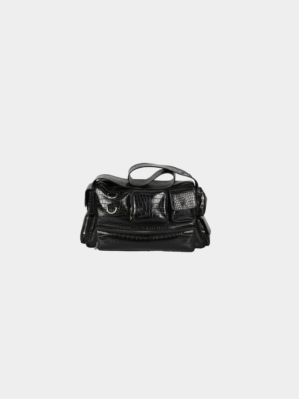 Boom Boom Black Glossy Croco Print