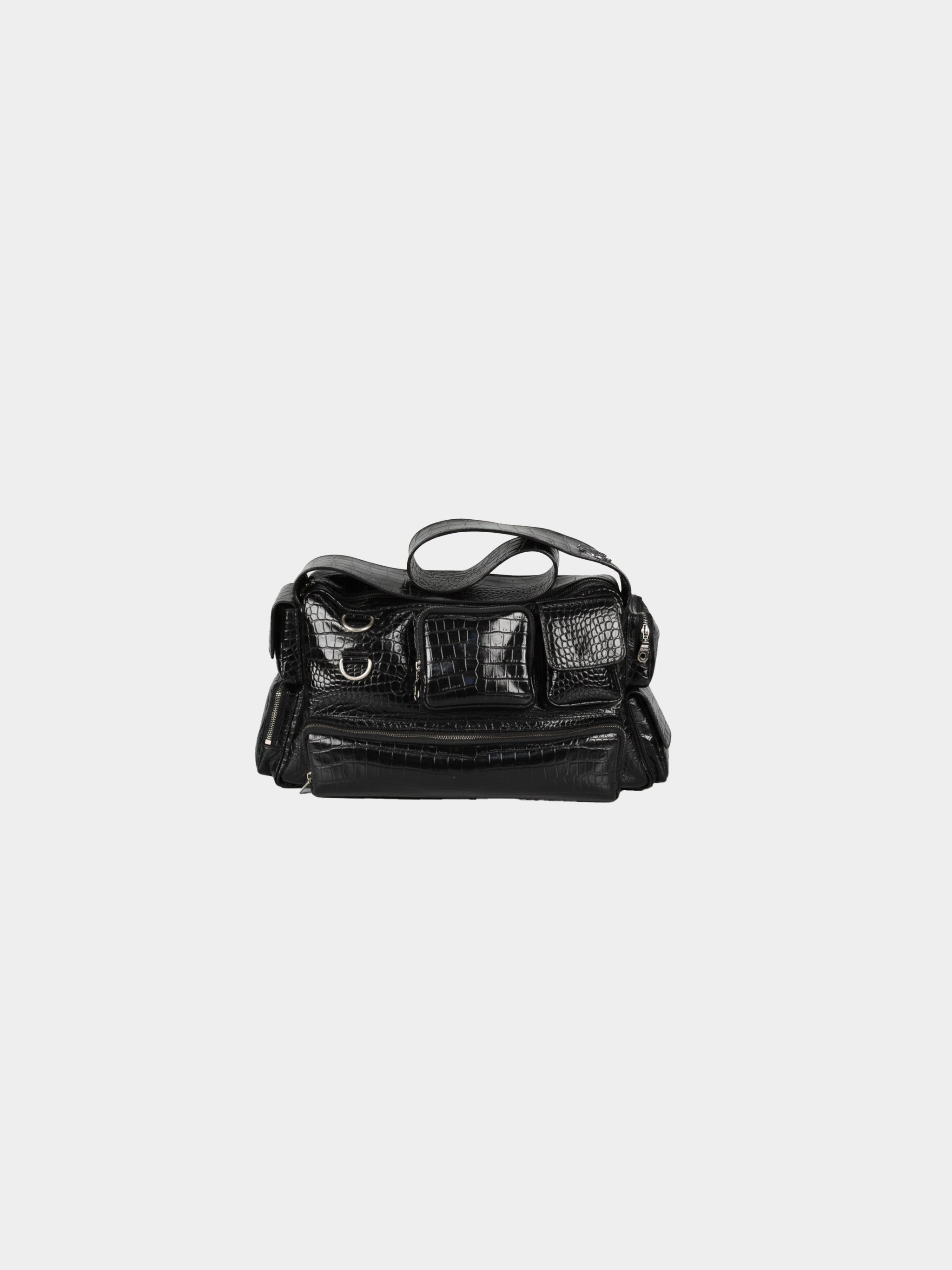 Boom Boom Black Glossy Croco Print